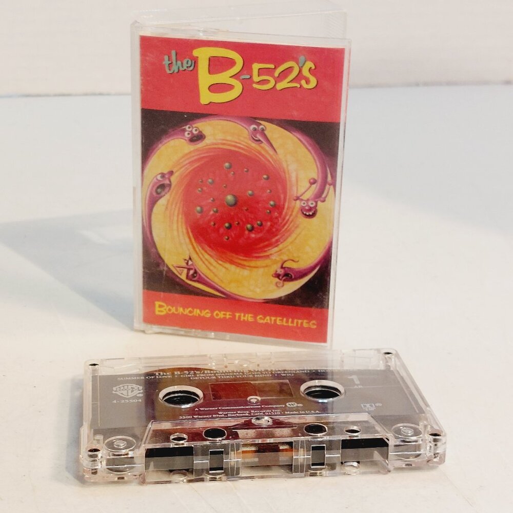 The B-52's ~ Bouncing Off The Satellites (cassette tape, 1986) tested and works
